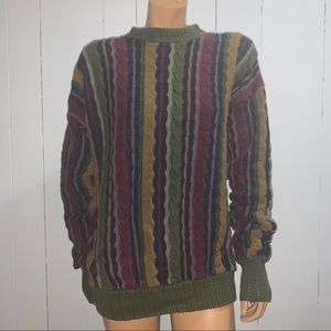 Faux coogi-style sweater